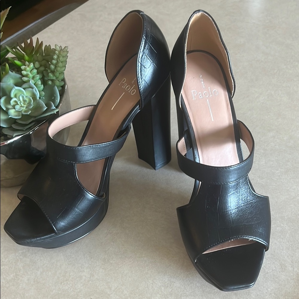 Paolo Black Women's Heels